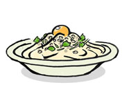 Soy milk Cream Spaghetti