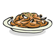 Mushroom Spaghetti with Miso & Pomodoro Sauce