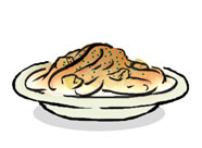 Spaghetti with Chicken Meat Sauce