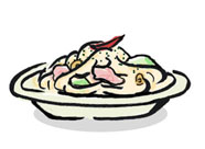 Peperoncino with Cured Ham & Lettuce