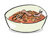 Minestrone Soup with Spaghetti