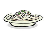 Soup Spaghetti with Mushroon