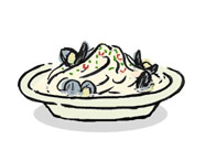 Soup Spaghetti with Clam