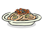 Balsamico Sauce Spaghetti with Chicken & Tomato