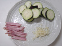 Eggplant and Bacon Spaghetti with Pomodoro Sauce