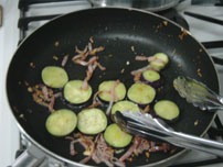 Eggplant and Bacon Spaghetti with Pomodoro Sauce